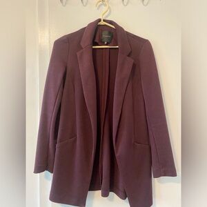 Dynamite Fitted Blazer - Burgundy